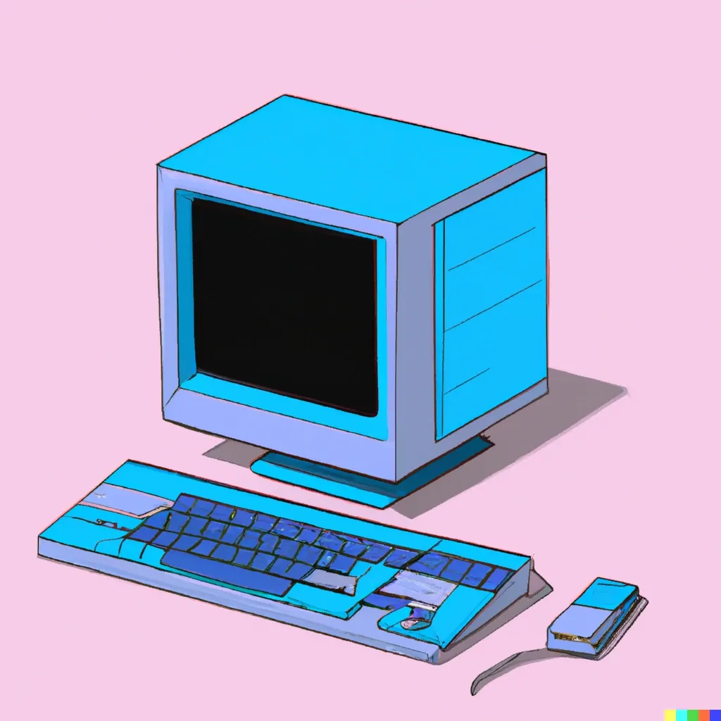 drawing of a computer